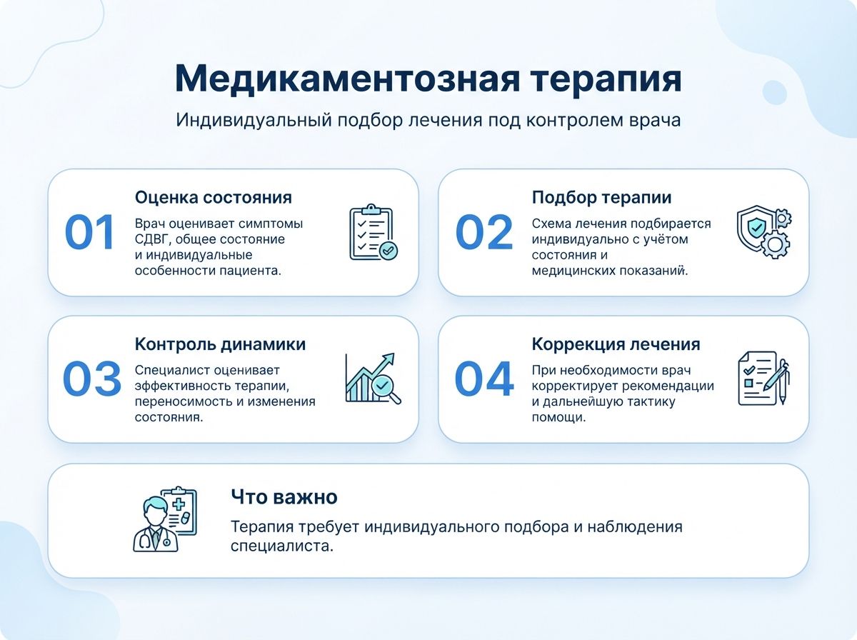 Лечение СДВГ в Ессентуках у детей и взрослыхинфографика